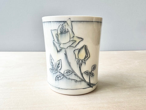 Yellow rose tumbler
