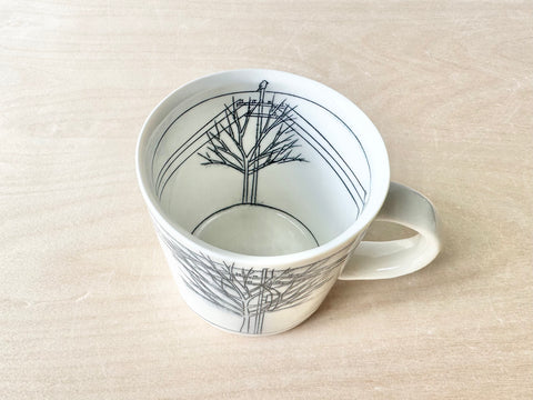 Powerlines & Trees w/Birds Mug (16 oz)