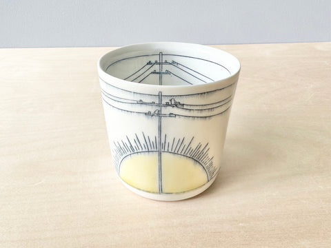 Powerlines & Trees w/Birds Mug (16 oz)
