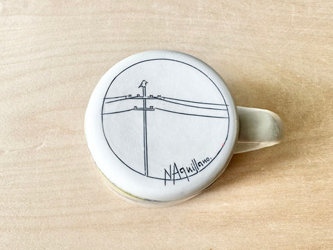 Powerlines & Trees w/Birds Mug (16 oz)