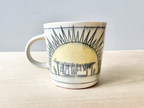 Home w/Sun & Laundry Mug (16 oz)