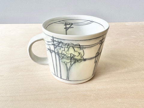 Trees & Powerlines w/Sun Large Mug (20 oz)