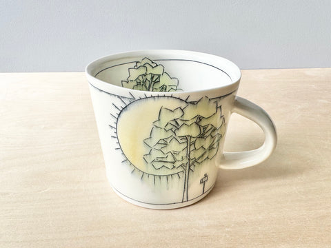 Clothesline, Tree & Sunshine Large Mug (20 oz)