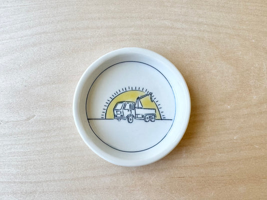 Tow Truck Teeny Tiny Round Dish