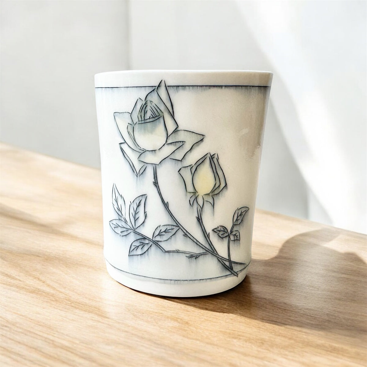 Yellow rose tumbler