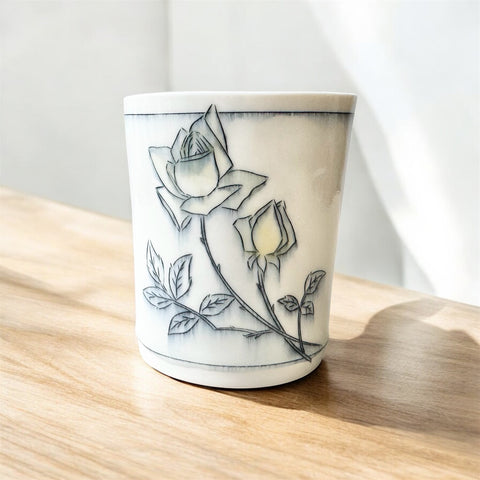 Yellow rose tumbler